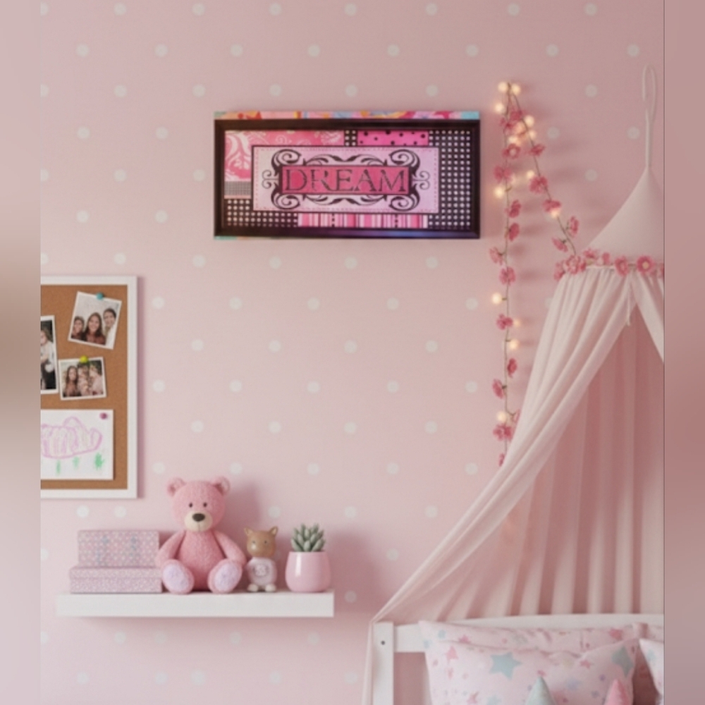 Pink Dream Canvas Wall Art Room Decoration